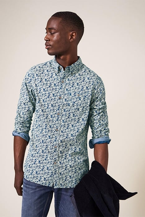 DANDELION PRINTED SHIRT MID TEAL 1