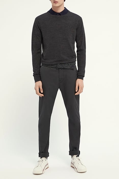 ESSENTIALS - STUART CLASSIC REGULAR SLIM FIT CHINO CHARCOAL 1
