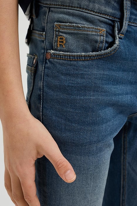 5-POCKET MID WAIST DARK BLUE 5