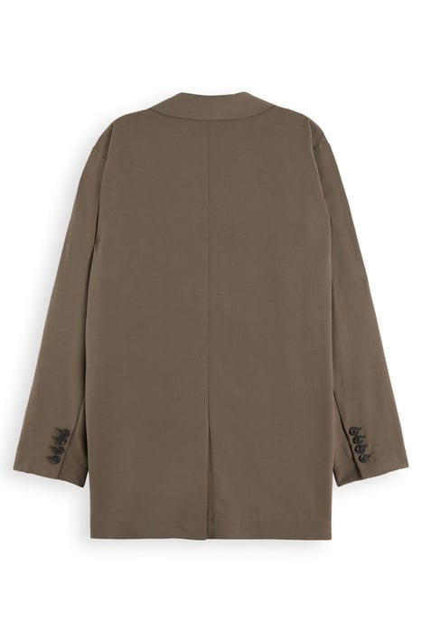 DRAPEY DOUBLE BREASTED BLAZER DARK TAUPE 5