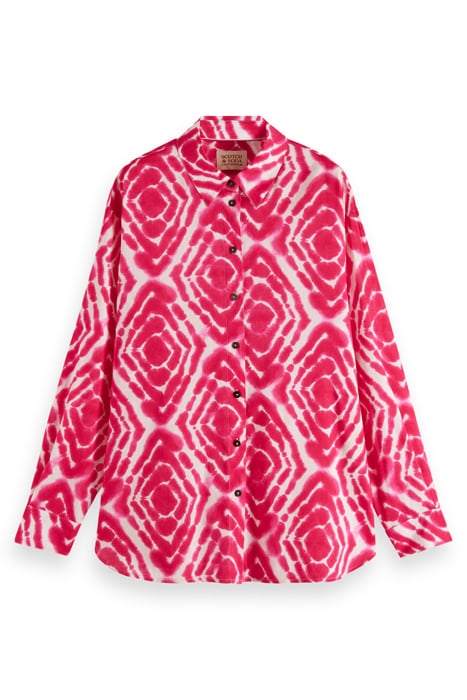 OVERSIZED SHIRT WITH PRINT DISCO TIE DYE POP PINK 4
