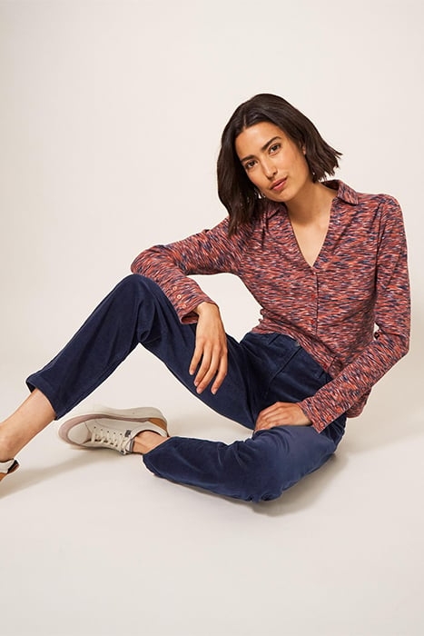 BROOKE STRAIGHT CORD TROUSER DARK NAVY 4