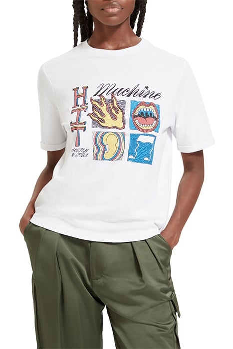 HIT MACHINE RELAXED FIT T-SHIRT WHITE 1