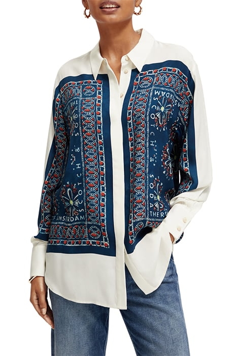 RELAXED FIT SHIRT WITH BANDANA PRINT B SIDES BANDANA MARINE 6