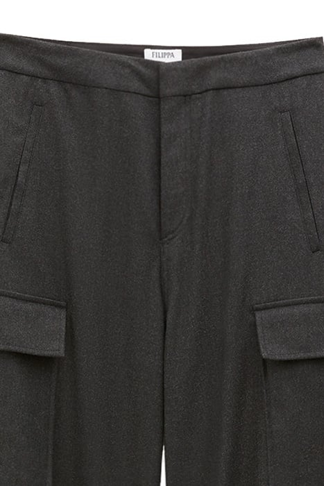 FLANNEL CARGO TROUSERS ANTHRACITE 2