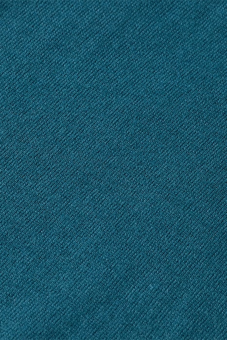 JACQUARD TRIM CREW NECK CARDIGAN DARK TEAL 8