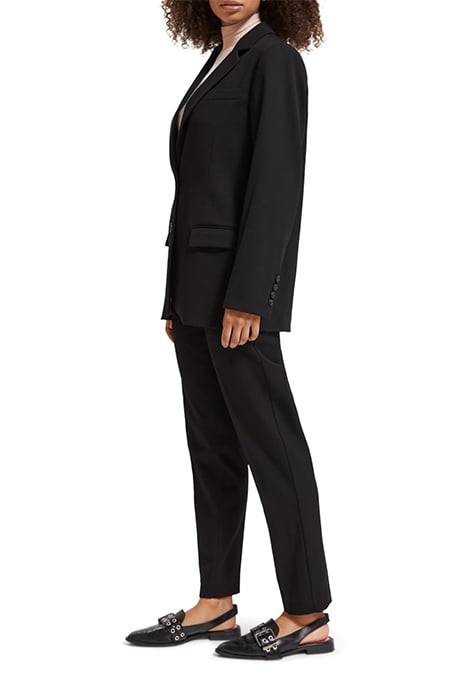 GABARDINE BOYFRIEND SINGLE BREASTED BLAZER EVENING BLACK 7