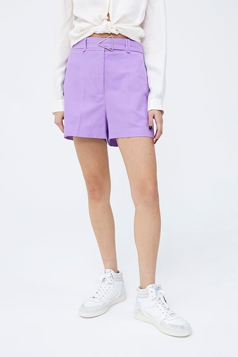 LILAC HIGH-WAIST SHORTS WITH REMOVABLE BELT 1