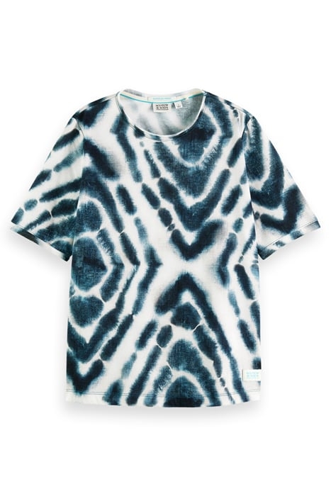 BATIK PRINT RELAXED FIT T-SHIRT DISCO TIE DYE BOTTLE GREEN 4