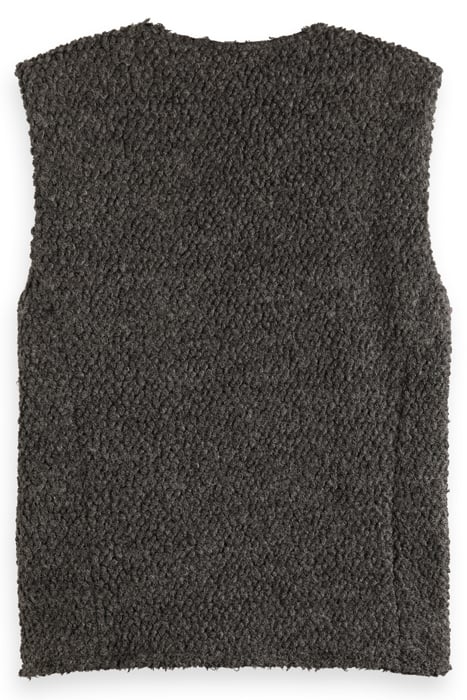 BOUCLE BIKER GILET CHARCOAL MELANGE 5