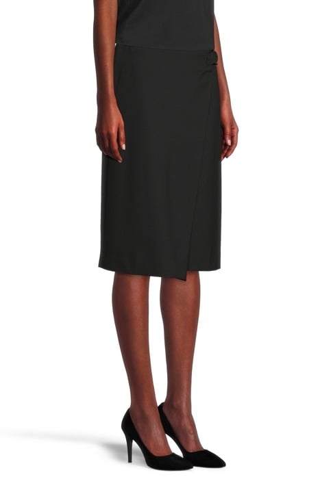 A-LINE WRAP SKIRT BLACK 4