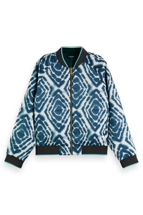 REVERSIBLE BOMBER JACKET DISCO TIE DYE BOTTLE GREEN 4