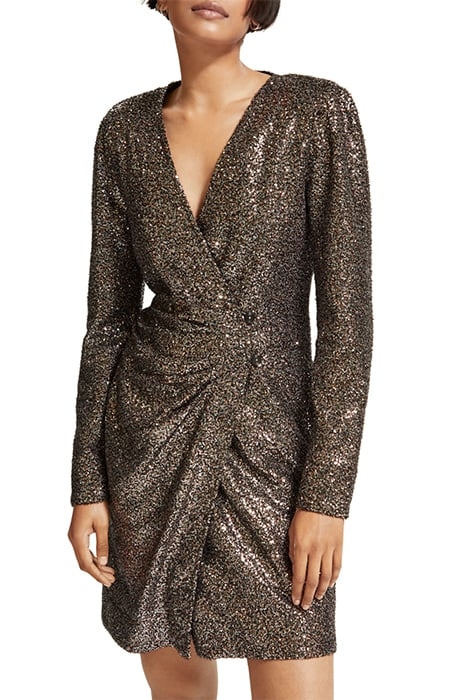 MINI DRESS IN MIXED SEQUINS MIXED METAL SEQUIN 1