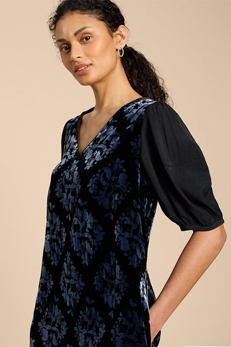 KATE MINI DRESS TEAL PRINTED 5