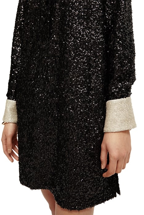 SEQUIN MINI DRESS BLACK 7