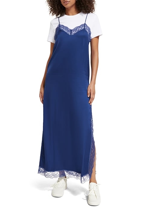 CAMI MAXI DRESS WITH LACE DETAIL DUTCH BLUE 6