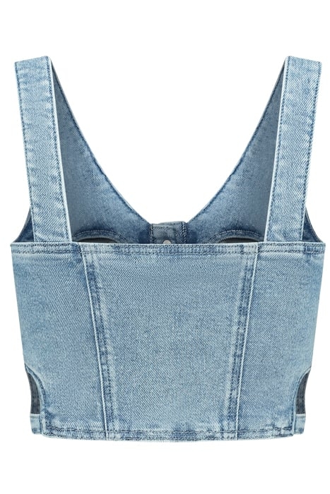 COLETTE DENIM TOP LIGHT BLUE 2