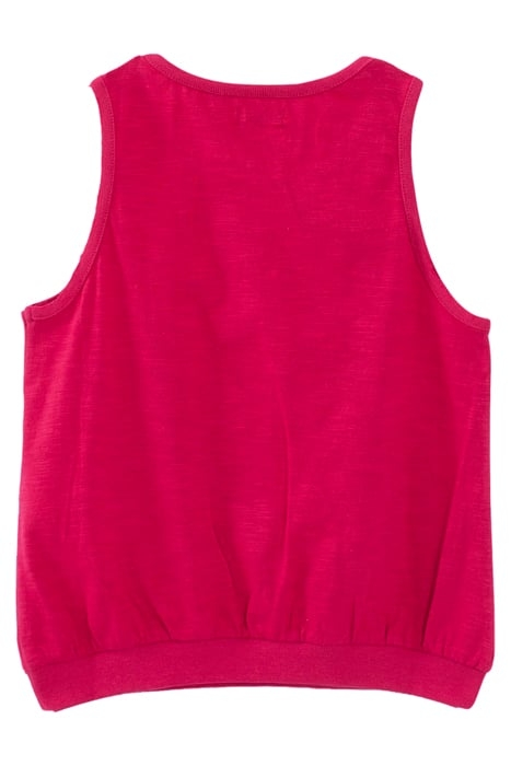 GIRLS’ FUCHSIA FLAMINGO & FLOWER ORGANIC COTTON VEST TOP 3