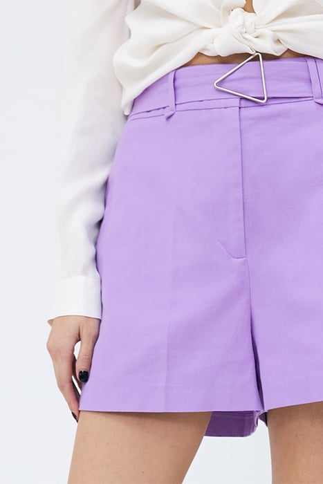 LILAC HIGH-WAIST SHORTS WITH REMOVABLE BELT 4