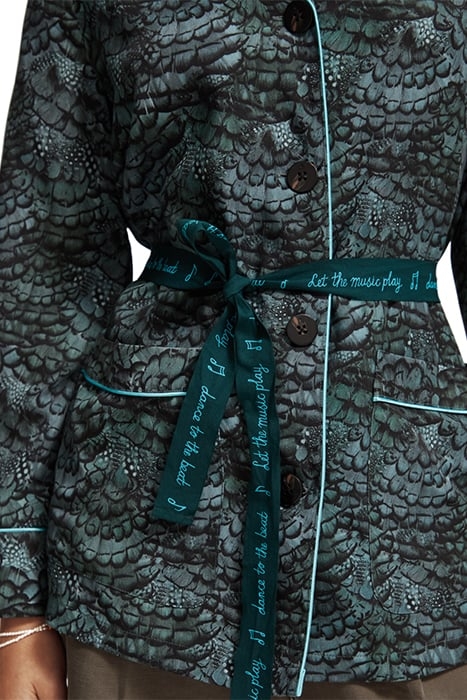 PYJAMA LOOSE FIT BLAZER FEATHER BOTTLE GREEN 7