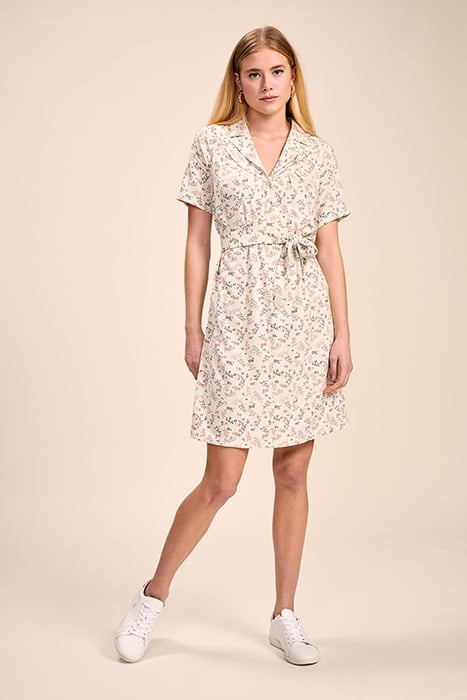 RELIGIO - IVORY SHIRT DRESS WITH PLANT BOUQUET PRINT 3