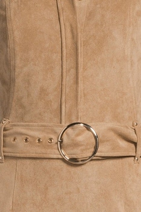 KASIA DRESS TRUFFLE DUST LEATHER MULTI 5