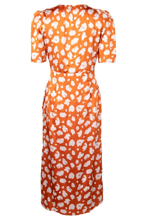 AIMEE INU SATIN FT SPLIT DRESS BURNT ORANGE-CL CRM 4