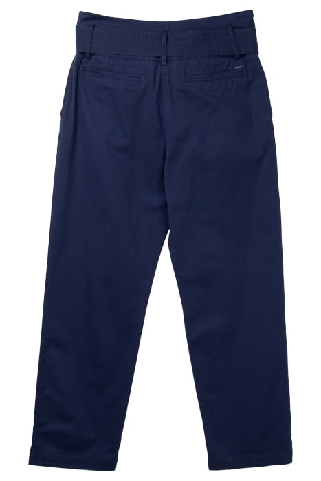 NAVY WIDE-LEG TROUSERS WITH REMOVABLE BELT 5