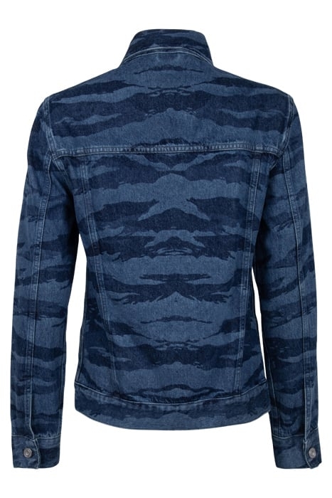 LASER ETCHED DENIM JACKET MID WASH 2