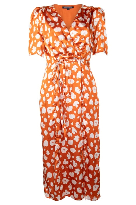 AIMEE INU SATIN FT SPLIT DRESS BURNT ORANGE-CL CRM 3