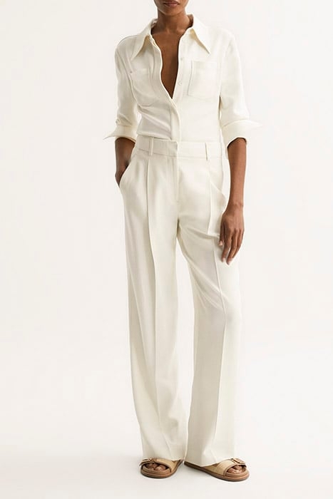 NATALIA WIDE-LEG & FLARED PANTS CREAM 1