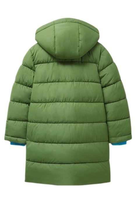 LONGLINE QUILTED PUFFER JACKET MID TEAL 2