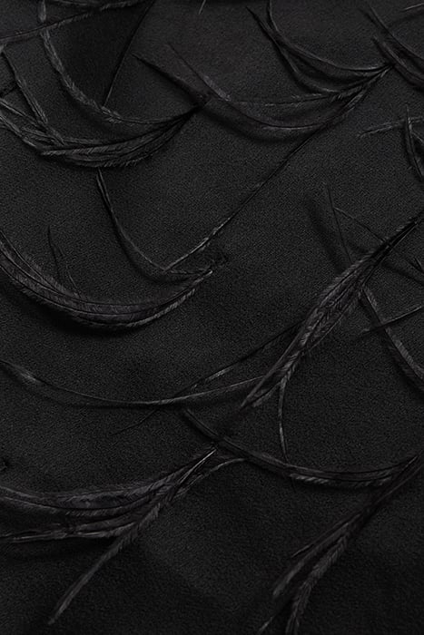 DAISY-FEATHER BLOUSE BLACK 6