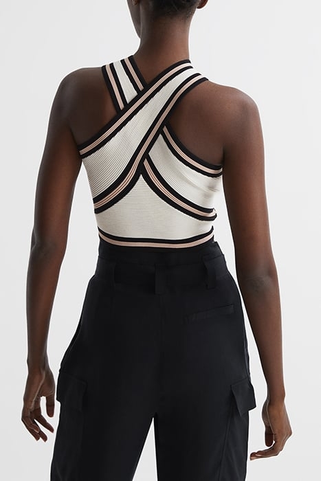 DARLA-HALTER TANK TOP CAMI IVORY 2