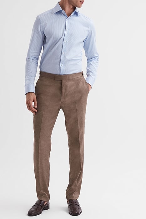 PADDOCK-WOOL TAILORED PANTS TOBACCO 5