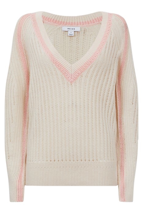 VALE-V KNITTED SWEATER CREAM/NUDE 4
