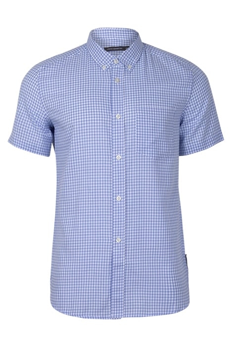 CHECKED & STRIPE POCKET SS SKY GINGHAM 1