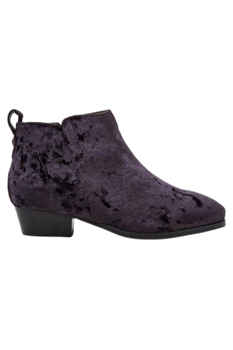 WILLOW VELVET ANKLE BOOT DARK GREY 1