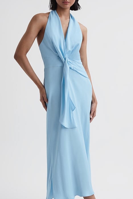 AMBER-DRAPE DRESS BLUE 1