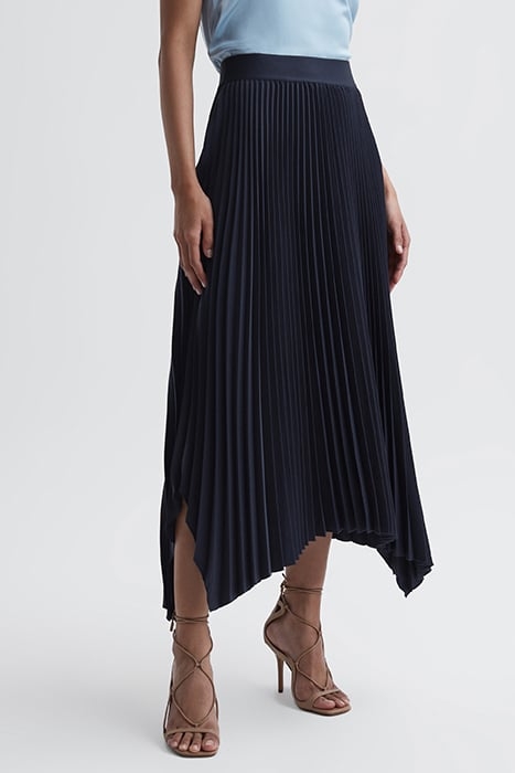 JODIE-PLEAT SKIRT NAVY 1
