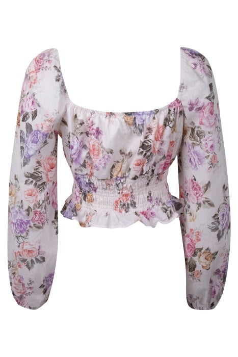 MARINA SHIRRED JOSEPHINE BLOUSE VIENNA FLORAL 2