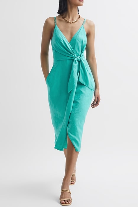 ESME-LINEN DRESS AQUA 1