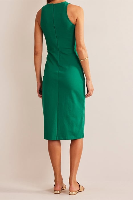 RACER JERSEY MIDI DRESS BRIGHT EMERALD 4