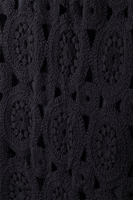 BLACK LINED CROCHET LONG SKIRT 5