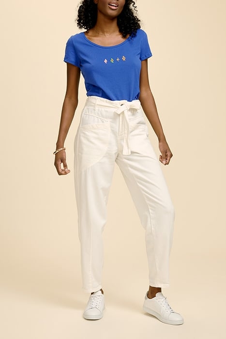 LE JOHN. 7/8TH ECRU SLOUCHY JEANS WITH BELT 1