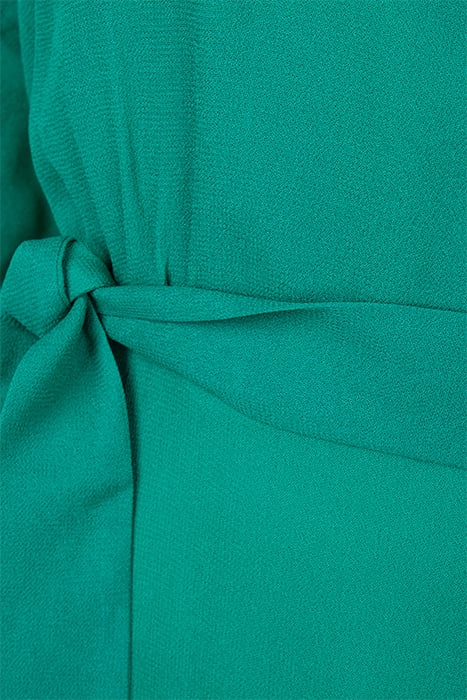 GREEN WRAP LONG DRESS 8