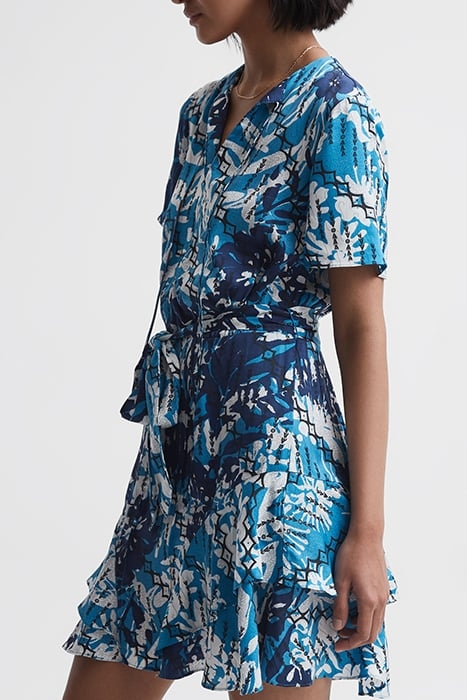 POSEY DITSY MINI DRESS — BLUE 5