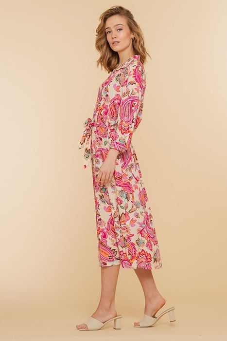 AOP LONG BLOUSEDRESS OFF-WHITE/PINK COMBI 5