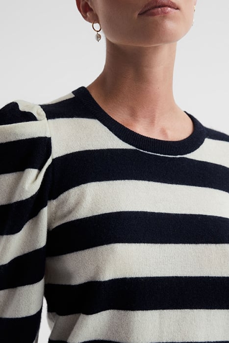 FLEMING-MADELEINE KNITTED SWEATER NAVY/CREAM 5