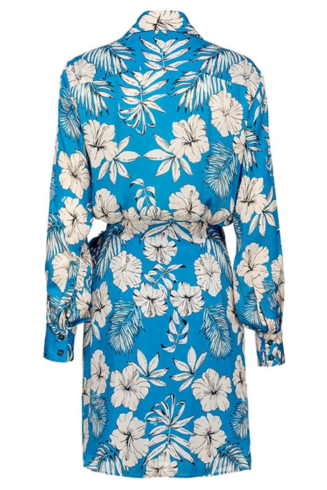 ABILITATO DRESS TURQUOISE/BUTTER/BLACK 2